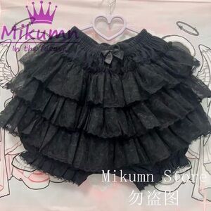 mikumn branded harajuku lace bloomer with elastic waist